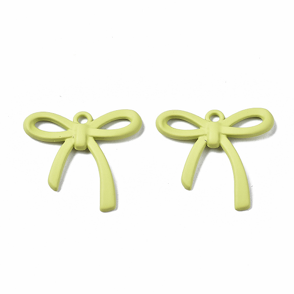 PandaHall Spray Painted Alloy Pendants, Cadmium Free & Nickel Free & Lead Free, Bowknot, Yellow Green, 24x25x2mm, Hole: 1.8mm Alloy Bowknot
PandaHall Spray Painted Alloy Pendants, Cadmium Free & Nickel Free & Lead Free, Bowknot, Yellow Green, 24x25x2mm, Hole: 1.8mm Alloy Bowknot
