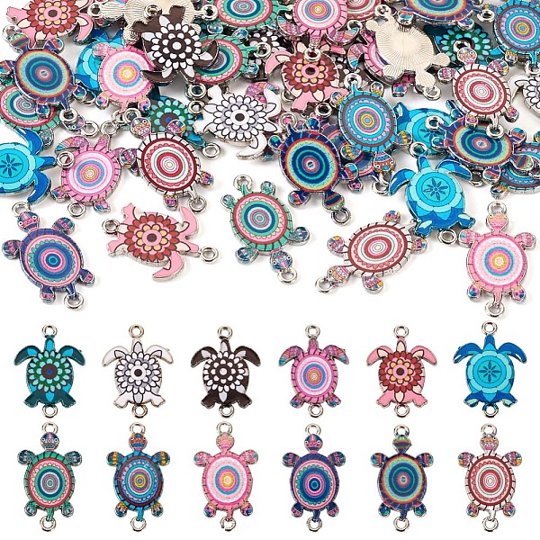 PandaHall 48Pcs 12 Styles Alloy Enamel Connector Charms, Turtle Links, Mixed Color, 24~27x15~18mm, 4pcs/style Alloy+Enamel Turtle..., Multicolor
PandaHall 48Pcs 12 Styles Alloy Enamel Connector Charms, Turtle Links, Mixed Color, 24~27x15~18mm, 4pcs/style Alloy+Enamel Turtle..., Multicolor