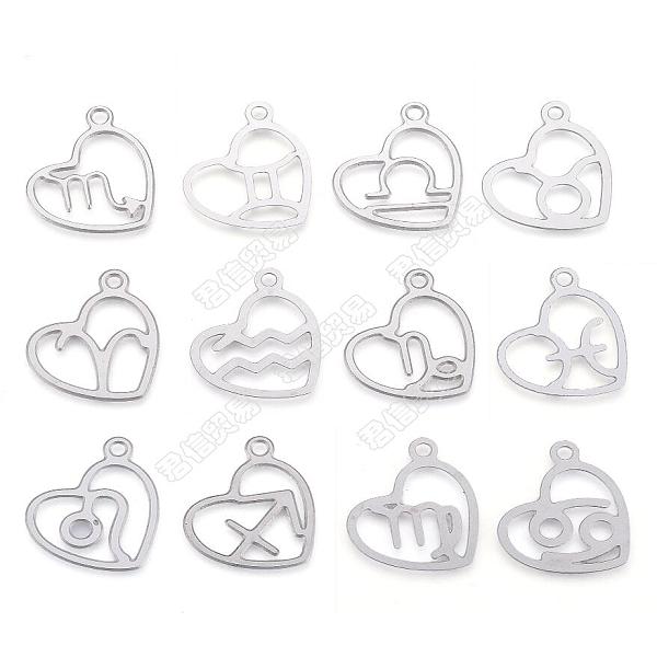 PandaHall Unicraftale 304 Stainless Steel Pendants,12 Constellation, Heart with Constellation, Stainless Steel Color, 15.5x12.5x0.6mm, Hole...
PandaHall Unicraftale 304 Stainless Steel Pendants,12 Constellation, Heart with Constellation, Stainless Steel Color, 15.5x12.5x0.6mm, Hole...