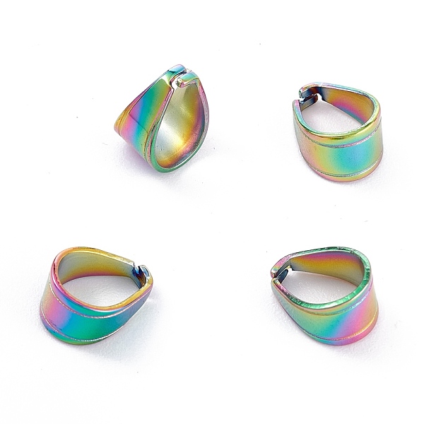 PandaHall Ion Plating(IP) 304 Stainless Steel Snap on Bails, Rainbow Color, 11x8x7mm 304 Stainless Steel
PandaHall Ion Plating(IP) 304 Stainless Steel Snap on Bails, Rainbow Color, 11x8x7mm 304 Stainless Steel