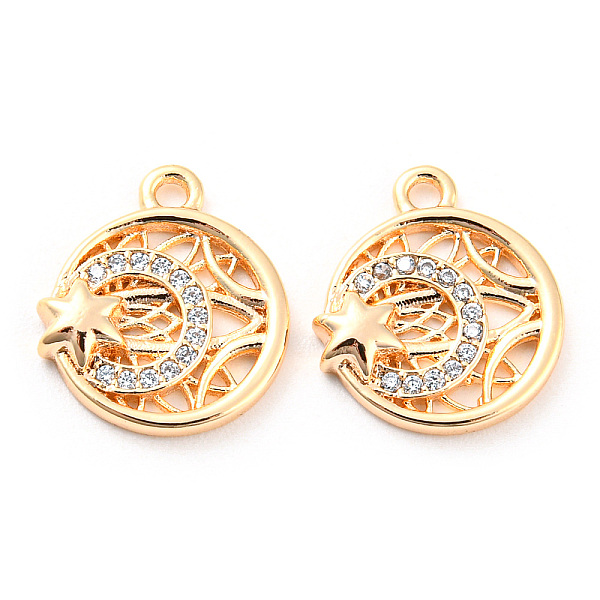 PandaHall Brass Micro Pave Cubic Zirconia Charms, Flat Round, Real 18K Gold Plated, 12.5x11x2mm, Hole: 1.2mm Brass+Cubic Zirconia Flat Round..., Clear
PandaHall Brass Micro Pave Cubic Zirconia Charms, Flat Round, Real 18K Gold Plated, 12.5x11x2mm, Hole: 1.2mm Brass+Cubic Zirconia Flat Round..., Clear