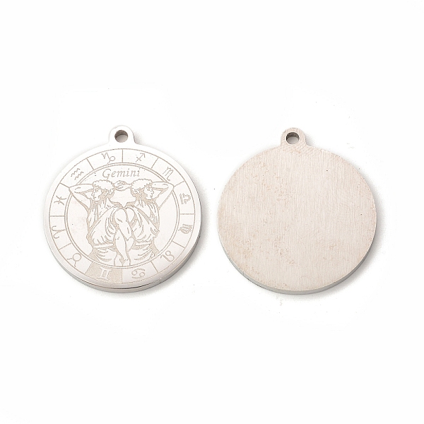 PandaHall 304 Stainless Steel Pendants, Flat Round with Constellations Charm, Stainless Steel Color, Gemini, 28x25x1.5mm, Hole: 2mm 304...
PandaHall 304 Stainless Steel Pendants, Flat Round with Constellations Charm, Stainless Steel Color, Gemini, 28x25x1.5mm, Hole: 2mm 304...