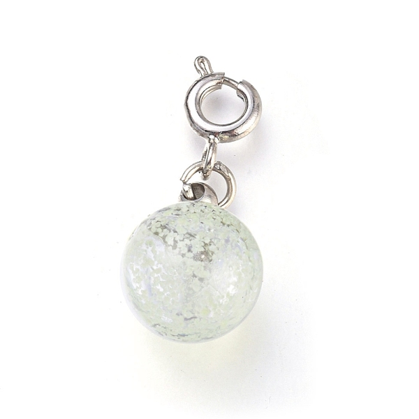 PandaHall Handmade Luminous Lampwork Pendants, with Brass Spring Clasps and Peg Bails, Round, Platinum, Honeydew, 21mm, Pendant: 19.5x10mm..., Green
PandaHall Handmade Luminous Lampwork Pendants, with Brass Spring Clasps and Peg Bails, Round, Platinum, Honeydew, 21mm, Pendant: 19.5x10mm..., Green
