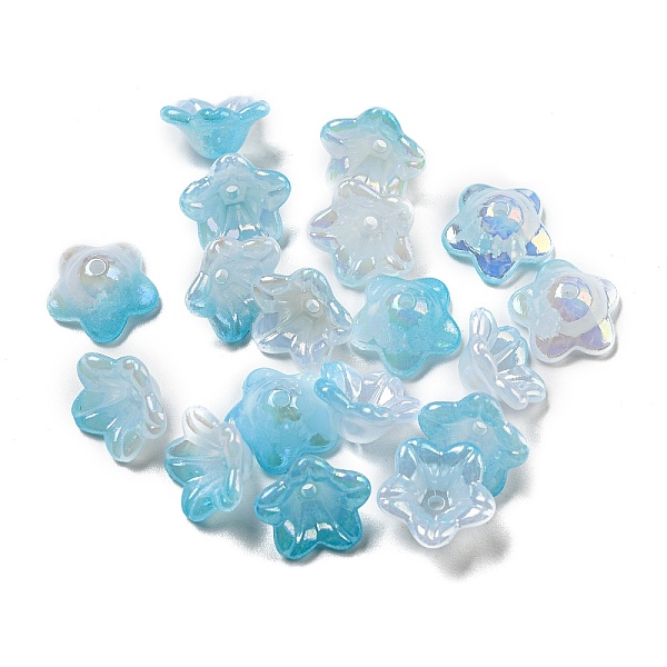 PandaHall Iridescent Acrylic Bead Caps, AB Color Plated, 5-Petal Flower, Deep Sky Blue, 12.5x12.5x6.5mm, Hole: 1.5mm Acrylic
PandaHall Iridescent Acrylic Bead Caps, AB Color Plated, 5-Petal Flower, Deep Sky Blue, 12.5x12.5x6.5mm, Hole: 1.5mm Acrylic