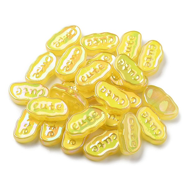 PandaHall UV Plating Luminous Acrylic Beads, Iridescent, Cloud, Green Yellow, 15x26x6mm, Hole: 2.6mm Acrylic Cloud
PandaHall UV Plating Luminous Acrylic Beads, Iridescent, Cloud, Green Yellow, 15x26x6mm, Hole: 2.6mm Acrylic Cloud