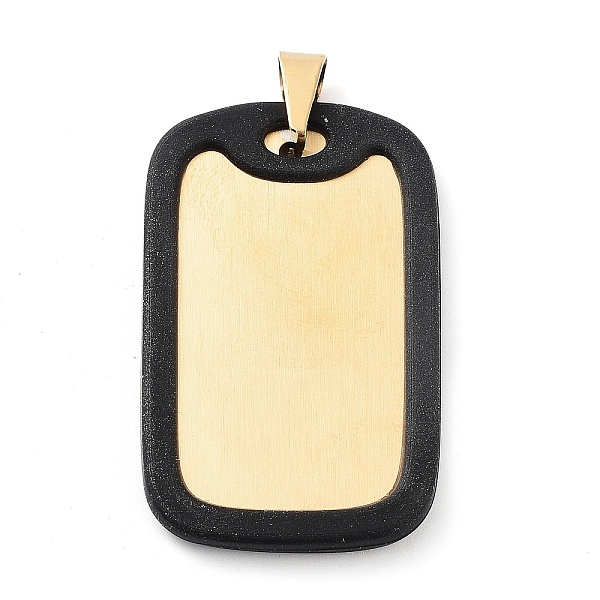 PandaHall 304 Stainless Steel Big Pendants, Rectangle Charms, Golden & Black, 52x31.50x3.80mm, Hole: 5x6.5mm 304 Stainless Steel Rectangle
PandaHall 304 Stainless Steel Big Pendants, Rectangle Charms, Golden & Black, 52x31.50x3.80mm, Hole: 5x6.5mm 304 Stainless Steel Rectangle