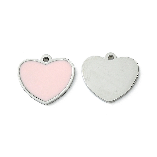 PandaHall 304 Stainless Steel Manual Polishing Charms, with Enamel, Heart Charm, Stainless Steel Color, 9x10x1mm, Hole: 1mm Stainless..., Pink
PandaHall 304 Stainless Steel Manual Polishing Charms, with Enamel, Heart Charm, Stainless Steel Color, 9x10x1mm, Hole: 1mm Stainless..., Pink