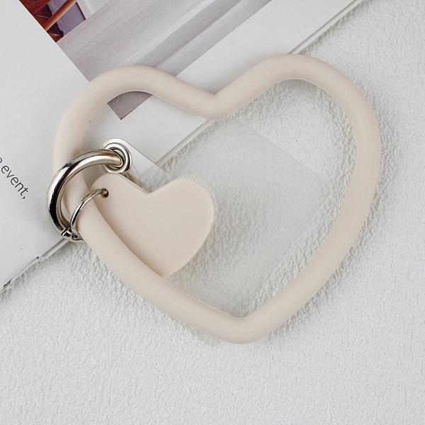 PandaHall Silicone Heart Loop Phone Lanyard, Wrist Lanyard Strap with Plastic & Alloy Keychain Holder, Antique White, 7.5x8.8x0.7cm Silicone
PandaHall Silicone Heart Loop Phone Lanyard, Wrist Lanyard Strap with Plastic & Alloy Keychain Holder, Antique White, 7.5x8.8x0.7cm Silicone