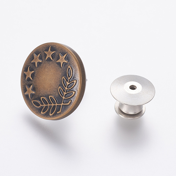 PandaHall Iron Button Pins for Jeans, Garment Accessories, Flat Round, Antique Bronze, 17x15mm Iron Flat Round
PandaHall Iron Button Pins for Jeans, Garment Accessories, Flat Round, Antique Bronze, 17x15mm Iron Flat Round