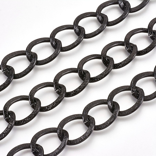 PandaHall Aluminium Twisted Chains Curb Chains, Unwelded, Black, Link: about 15x20mm Aluminum Black
PandaHall Aluminium Twisted Chains Curb Chains, Unwelded, Black, Link: about 15x20mm Aluminum Black