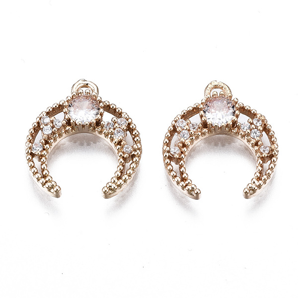 PandaHall Brass Micro Pave Clear Cubic Zirconia Charms, Long-Lasting Plated, Cadmium Free & Lead Free, Double Horn/Crescent Moon Pendant...
PandaHall Brass Micro Pave Clear Cubic Zirconia Charms, Long-Lasting Plated, Cadmium Free & Lead Free, Double Horn/Crescent Moon Pendant...