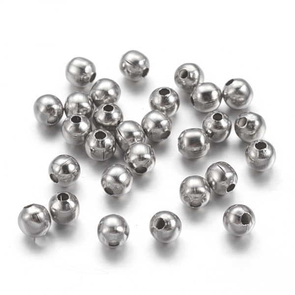 PandaHall 304 Stainless Steel Spacer Beads, Round, Stainless Steel Color, 4mm, Hole: 1~1.5mm 304 Stainless Steel Round
PandaHall 304 Stainless Steel Spacer Beads, Round, Stainless Steel Color, 4mm, Hole: 1~1.5mm 304 Stainless Steel Round
