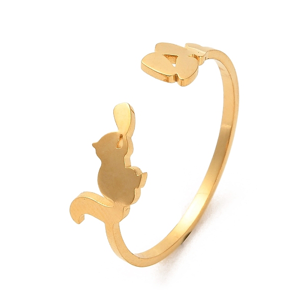 PandaHall 304 Stainless Steel Open Cuff Rings, Squirrel, Inner Diameter: 19mm 304 Stainless Steel Squirrel
PandaHall 304 Stainless Steel Open Cuff Rings, Squirrel, Inner Diameter: 19mm 304 Stainless Steel Squirrel