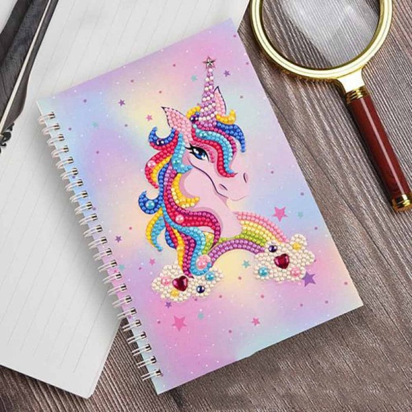 PandaHall Unicorn Pattern DIY Diamond Painting Notebook Kits, Including Resin Rhinestones Bag, Diamond Sticky Pen, Tray Plate and Glue Clay...
PandaHall Unicorn Pattern DIY Diamond Painting Notebook Kits, Including Resin Rhinestones Bag, Diamond Sticky Pen, Tray Plate and Glue Clay...