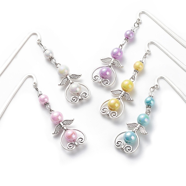PandaHall Angel Hook Bookmarks, AB Color Acrylic Round Beaded Bookmarks, Alloy Heart with Wing Pendants Book Marker, Mixed Color, 84mm..., Multicolor
PandaHall Angel Hook Bookmarks, AB Color Acrylic Round Beaded Bookmarks, Alloy Heart with Wing Pendants Book Marker, Mixed Color, 84mm..., Multicolor