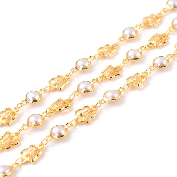 PandaHall Handmade Brass Link Chains, with Glass Pearl, Long-Lasting Plated, Soldered, with Spool, Flat Round & Butterfly, Golden, White...
PandaHall Handmade Brass Link Chains, with Glass Pearl, Long-Lasting Plated, Soldered, with Spool, Flat Round & Butterfly, Golden, White...
