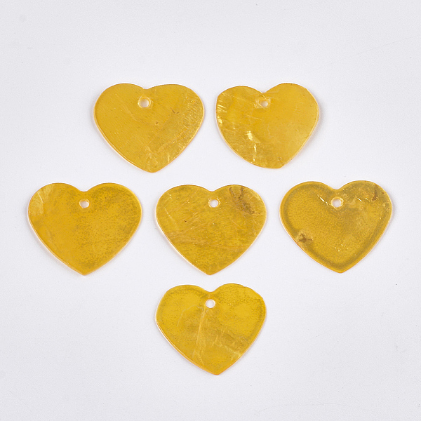 PandaHall Spray Painted Capiz Shell Pendants, Heart, Yellow, 21.5~22x25x1mm, Hole: 1.5mm Capiz Shell Heart Yellow
PandaHall Spray Painted Capiz Shell Pendants, Heart, Yellow, 21.5~22x25x1mm, Hole: 1.5mm Capiz Shell Heart Yellow