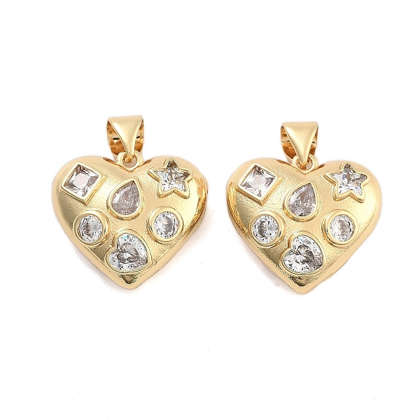 PandaHall Brass Pave Clear Cubic Zirconia Pendants, Golden, Heart, 20x17x7mm, Hole: 5mm Brass+Cubic Zirconia Heart Clear
PandaHall Brass Pave Clear Cubic Zirconia Pendants, Golden, Heart, 20x17x7mm, Hole: 5mm Brass+Cubic Zirconia Heart Clear