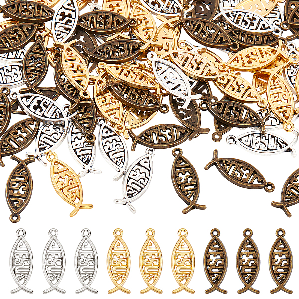 PandaHall CHGCRAFT 120Pcs 3 Colours Tibetan Fish Jesus Pendants Alloy Christian Fish Charms Fish Shape Pendants for DIY Necklaces Earring...
PandaHall CHGCRAFT 120Pcs 3 Colours Tibetan Fish Jesus Pendants Alloy Christian Fish Charms Fish Shape Pendants for DIY Necklaces Earring...