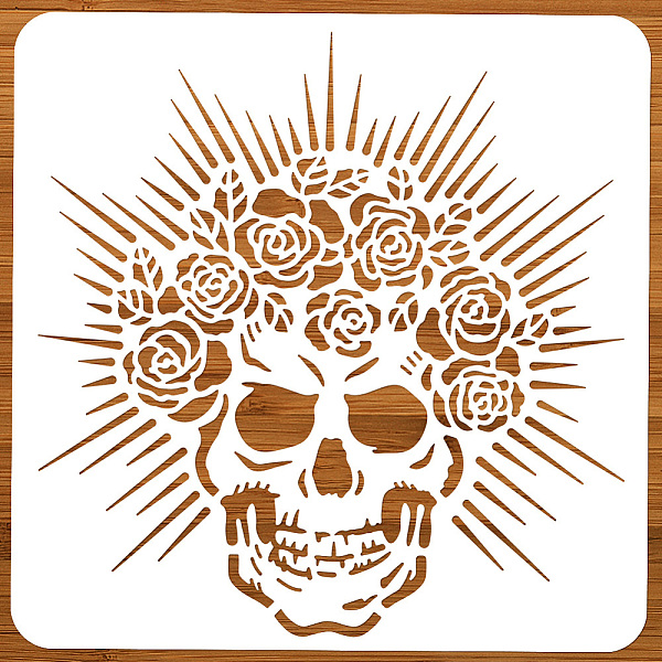 PandaHall Skull Painting Stencil, 11.81x11.81 Inch Reusable DIY Art and Craft Stencils Hollow Out Drawing Painting Template for Painting on...
PandaHall Skull Painting Stencil, 11.81x11.81 Inch Reusable DIY Art and Craft Stencils Hollow Out Drawing Painting Template for Painting on...