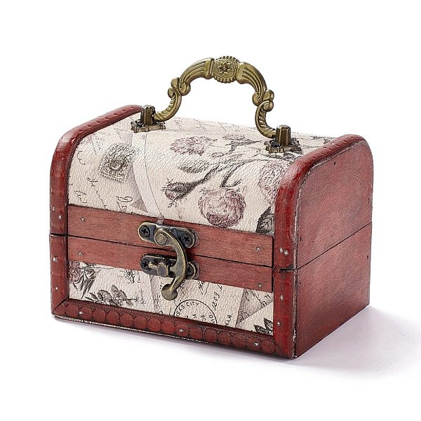 PandaHall Vintage Wooden Jewelry Box, Pu Leather Decorative Treasure Chest Boxes, with Carry Handle and Latch, Rectangle with Stamp Pattern..., Brown
PandaHall Vintage Wooden Jewelry Box, Pu Leather Decorative Treasure Chest Boxes, with Carry Handle and Latch, Rectangle with Stamp Pattern..., Brown