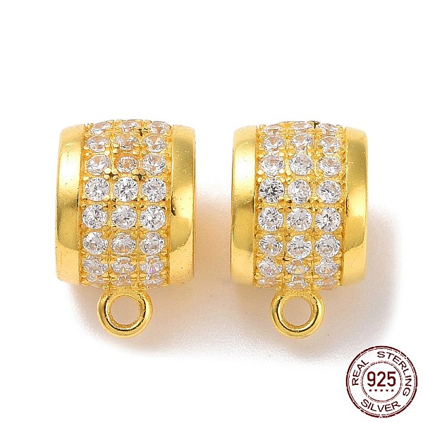 PandaHall 925 Sterling Silver Tube Bails, Bead Bails with Cubic Zirconia, with 925 Stamp, Real 18K Gold Plated, 11x6.8x8.5mm, Hole: 1.2mm..., Clear
PandaHall 925 Sterling Silver Tube Bails, Bead Bails with Cubic Zirconia, with 925 Stamp, Real 18K Gold Plated, 11x6.8x8.5mm, Hole: 1.2mm..., Clear