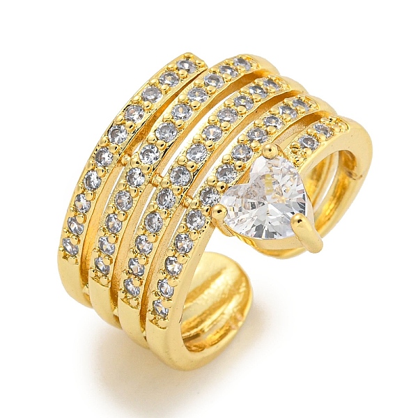 PandaHall Rack Plating Brass Micro Pave Cubic Zirconia Heart Open Cuff Ring for Women, Long-Lasting Plated, Cadmium Free & Lead Free, Real...
PandaHall Rack Plating Brass Micro Pave Cubic Zirconia Heart Open Cuff Ring for Women, Long-Lasting Plated, Cadmium Free & Lead Free, Real...