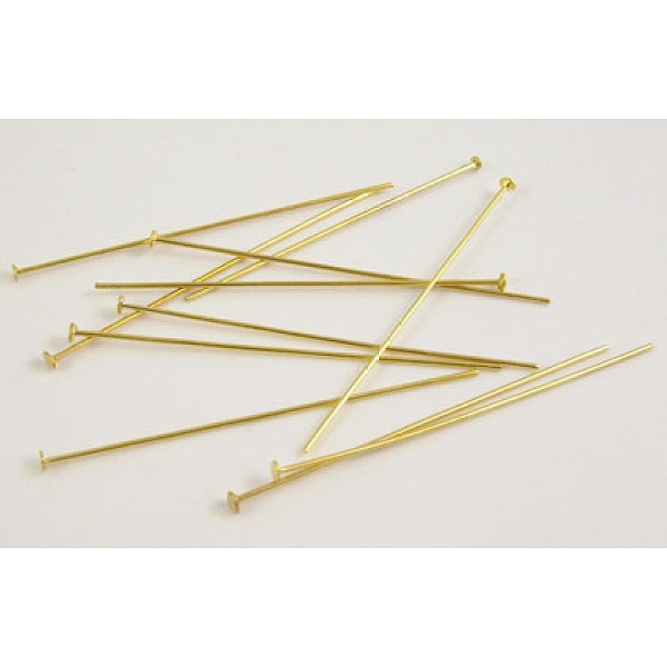 PandaHall Brass Flat Head Pins, Cadmium Free & Lead Free, Golden Color, Size: about 0.75~0.8mm thick, 5.0cm long, head: 2mm, about...
PandaHall Brass Flat Head Pins, Cadmium Free & Lead Free, Golden Color, Size: about 0.75~0.8mm thick, 5.0cm long, head: 2mm, about...