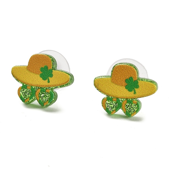 PandaHall Saint Patrick's Day Theme Acrylic & 304 Stainless Steel Stud Earring for Women Men, Hat, 12x14.5mm 304 Stainless Steel Hat
PandaHall Saint Patrick's Day Theme Acrylic & 304 Stainless Steel Stud Earring for Women Men, Hat, 12x14.5mm 304 Stainless Steel Hat