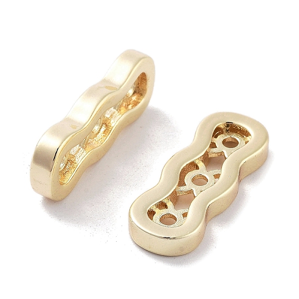 PandaHall Brass Multi-Strands Links, Spacer Bars, Wavy Oval, 3-Hole, Real 18K Gold Plated, 7x19x2.5mm, Hole: 1.4mm Brass Oval
PandaHall Brass Multi-Strands Links, Spacer Bars, Wavy Oval, 3-Hole, Real 18K Gold Plated, 7x19x2.5mm, Hole: 1.4mm Brass Oval