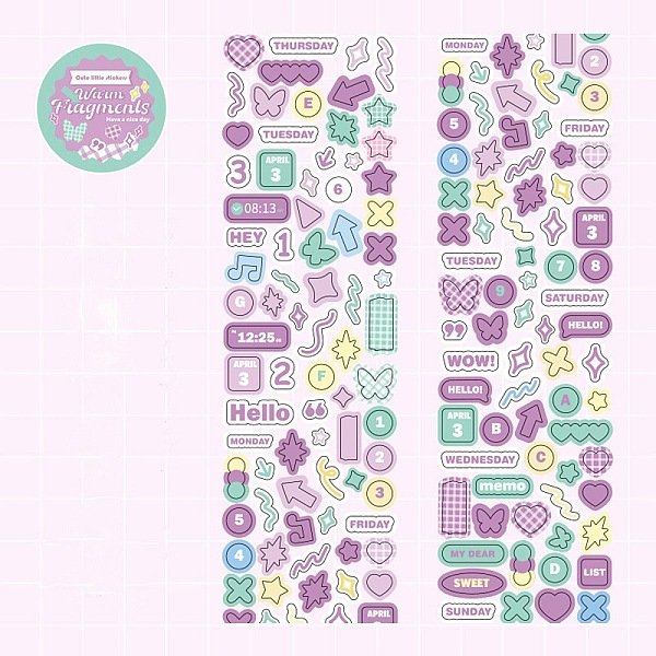 PandaHall PET Plastic Stickers, for DIY Scrapbooking, Photo Album Decoration, Medium Purple, 65x42mm PET Mixed Shapes
PandaHall PET Plastic Stickers, for DIY Scrapbooking, Photo Album Decoration, Medium Purple, 65x42mm PET Mixed Shapes