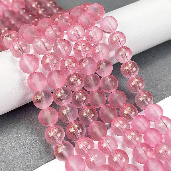 PandaHall Frosted Transparent Glass Bead Strands, with Gold Powder, Round, Pink, 8mm, Hole: 1mm, about 102pcs/strand, 30.71''(78cm) Glass...
PandaHall Frosted Transparent Glass Bead Strands, with Gold Powder, Round, Pink, 8mm, Hole: 1mm, about 102pcs/strand, 30.71''(78cm) Glass...