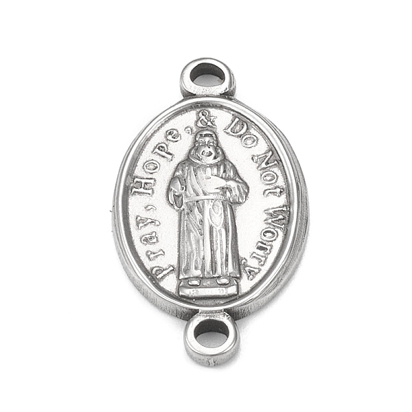 PandaHall 304 Stainless Steel Connector Charms, Oval Links with Saint, Religion, Stainless Steel Color, 25x13.5x2mm, Hole: 2mm 304 Stainless...
PandaHall 304 Stainless Steel Connector Charms, Oval Links with Saint, Religion, Stainless Steel Color, 25x13.5x2mm, Hole: 2mm 304 Stainless...