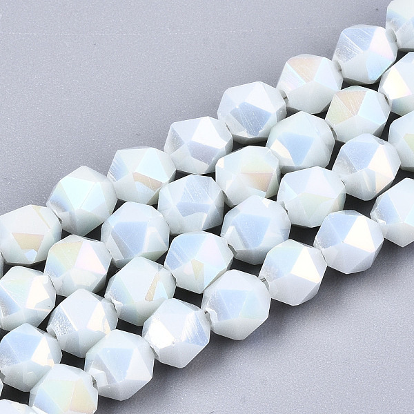 PandaHall Electroplate Opaque Glass Beads Strands, AB Color Plated, Faceted, Round, White, 5.5x5.5x5.5mm, Hole: 1mm, about 97~99pcs/strand...
PandaHall Electroplate Opaque Glass Beads Strands, AB Color Plated, Faceted, Round, White, 5.5x5.5x5.5mm, Hole: 1mm, about 97~99pcs/strand...
