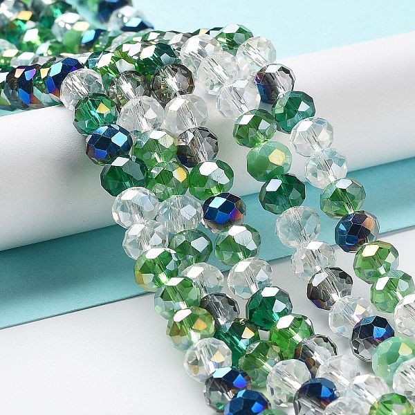 PandaHall Glass Beads Strands, Faceted, Rondelle, Dark Green, 8x6mm, Hole: 1mm, about 65~68pcs/strand, 15.7~16.1 inch(40~41cm) Glass...
PandaHall Glass Beads Strands, Faceted, Rondelle, Dark Green, 8x6mm, Hole: 1mm, about 65~68pcs/strand, 15.7~16.1 inch(40~41cm) Glass...