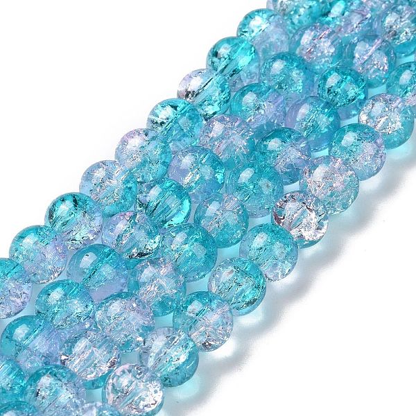 PandaHall Two Tone Crackle Glass Beads Strands, High Luster, Round, Deep Sky Blue, 8x7~7.5mm, Hole: 1.5mm, about 114pcs/strand, 31.4 inch...
PandaHall Two Tone Crackle Glass Beads Strands, High Luster, Round, Deep Sky Blue, 8x7~7.5mm, Hole: 1.5mm, about 114pcs/strand, 31.4 inch...