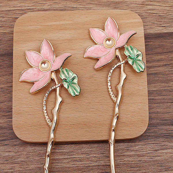 PandaHall Alloy Enamel Lotus Hair Sticks, Long-Lasting Plated Cabochon Settings, Hair Accessories for Women, Pink, 175x47mm, Tray: 10mm...
PandaHall Alloy Enamel Lotus Hair Sticks, Long-Lasting Plated Cabochon Settings, Hair Accessories for Women, Pink, 175x47mm, Tray: 10mm...