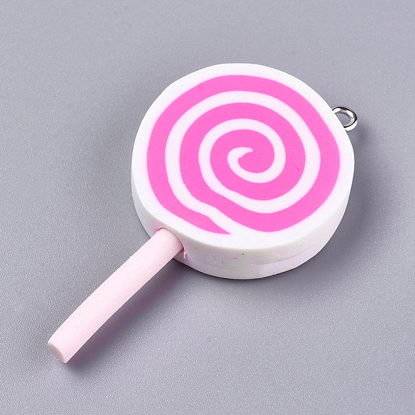 PandaHall Handmade Polymer Clay Pendants, with Platinum Plated Iron Loops, Lollipop, Deep Pink, 47~48x25~28x6~9mm, Hole: 2mm Polymer Clay...
PandaHall Handmade Polymer Clay Pendants, with Platinum Plated Iron Loops, Lollipop, Deep Pink, 47~48x25~28x6~9mm, Hole: 2mm Polymer Clay...