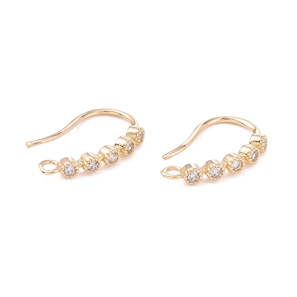 PandaHall Rack Plating Brass Micro Pave Cubic Zirconia Earring Hooks, with Horizontal Loop, Long-Lasting Plated, Real 14K Gold Plated..., Clear
PandaHall Rack Plating Brass Micro Pave Cubic Zirconia Earring Hooks, with Horizontal Loop, Long-Lasting Plated, Real 14K Gold Plated..., Clear