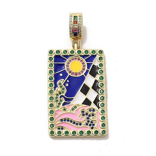 PandaHall Brass Micro Pave Cubic Zirconia Pendants with Enamel, Rectangle, Colorful, 42x25x3mm, Hole: 9x6mm Brass+Cubic Zirconia+Enamel...
PandaHall Brass Micro Pave Cubic Zirconia Pendants with Enamel, Rectangle, Colorful, 42x25x3mm, Hole: 9x6mm Brass+Cubic Zirconia+Enamel...