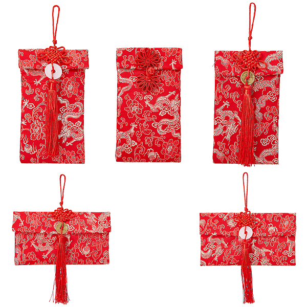PandaHall SUPERFINDINGS 5Pcs 5 Styles Rectangle Brocade DIY Craft Pouch with Polyester Tassels, Floral Embroidered Bag, for Wedding Red...
PandaHall SUPERFINDINGS 5Pcs 5 Styles Rectangle Brocade DIY Craft Pouch with Polyester Tassels, Floral Embroidered Bag, for Wedding Red...