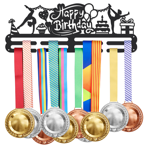 PandaHall Iron Medal Hanger Holder Display Wall Rack, 2-Line, with Screws, Gymnastics & Birthday Theme, Black, 150x400mm Iron Sports Black
PandaHall Iron Medal Hanger Holder Display Wall Rack, 2-Line, with Screws, Gymnastics & Birthday Theme, Black, 150x400mm Iron Sports Black