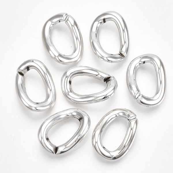 PandaHall UV Plating ABS Plastic Linking Rings, Quick Link Connectors, For Curb Chains Making, Unwelded, Twist, Platinum, 29x21x9mm, Hole...
PandaHall UV Plating ABS Plastic Linking Rings, Quick Link Connectors, For Curb Chains Making, Unwelded, Twist, Platinum, 29x21x9mm, Hole...