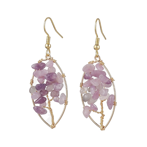 PandaHall Natural Lilac Jade Chips Tree of Life Dangle Earrings, Real 18K Gold Plated Brass Wire Wrap Drop Earrings, 54.5x18mm Lilac Jade...
PandaHall Natural Lilac Jade Chips Tree of Life Dangle Earrings, Real 18K Gold Plated Brass Wire Wrap Drop Earrings, 54.5x18mm Lilac Jade...