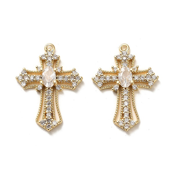 PandaHall Brass Micro Pave Cubic Zirconia Pendants, with Glass, Long-Lasting Plated, Corss, Golden, 26x19x4mm, Hole: 1.2mm Brass+Cubic..., Clear
PandaHall Brass Micro Pave Cubic Zirconia Pendants, with Glass, Long-Lasting Plated, Corss, Golden, 26x19x4mm, Hole: 1.2mm Brass+Cubic..., Clear