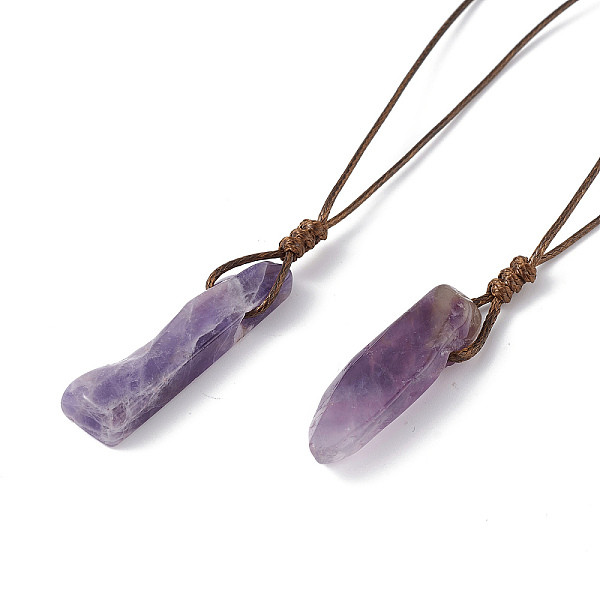 PandaHall Natural Amethyst Nugget Pendant Necklace with Waxed Cord for Women, 33.86~38.98 inch(86~99cm) Amethyst
PandaHall Natural Amethyst Nugget Pendant Necklace with Waxed Cord for Women, 33.86~38.98 inch(86~99cm) Amethyst