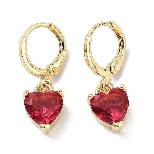 PandaHall Real 18K Gold Plated Brass Heart Dangle Leverback Earrings, with Heart Glass, Cerise, 25x8.5mm Brass Heart Red
PandaHall Real 18K Gold Plated Brass Heart Dangle Leverback Earrings, with Heart Glass, Cerise, 25x8.5mm Brass Heart Red