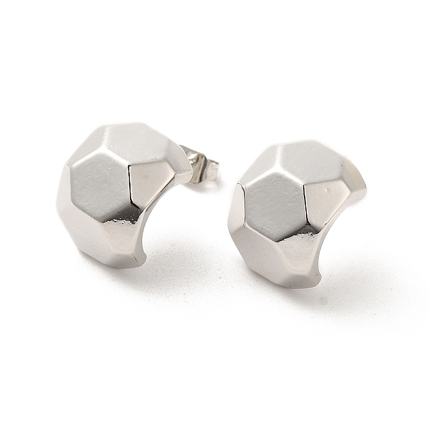 PandaHall Hexagon Brass Stud Earrings, Half Hoop Earrings, Platinum, 15x11.5mm Brass Hexagon
PandaHall Hexagon Brass Stud Earrings, Half Hoop Earrings, Platinum, 15x11.5mm Brass Hexagon