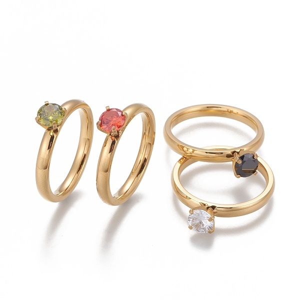 PandaHall Vacuum Plating 304 Stainless Steel Finger Rings, Solitaire Rings, with Cubic Zirconia, Mixed Color, Size 5~8, Inner Diameter..., Multicolor
PandaHall Vacuum Plating 304 Stainless Steel Finger Rings, Solitaire Rings, with Cubic Zirconia, Mixed Color, Size 5~8, Inner Diameter..., Multicolor
