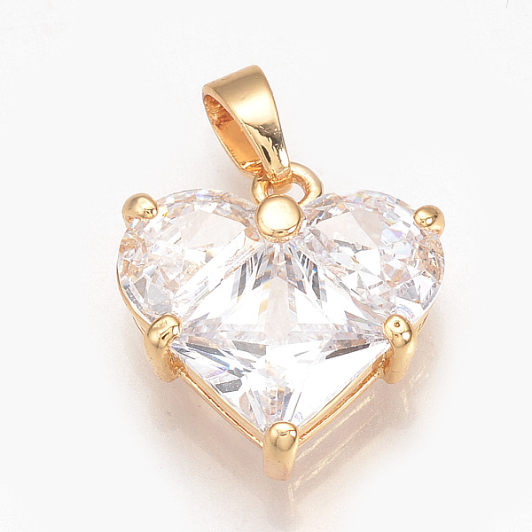 PandaHall Brass Cubic Zirconia Charms, Nickel Free, Real 18K Gold Plated, Heart, Golden, 15x14x4.5mm, Hole: 3x4mm Brass+Cubic Zirconia Heart
PandaHall Brass Cubic Zirconia Charms, Nickel Free, Real 18K Gold Plated, Heart, Golden, 15x14x4.5mm, Hole: 3x4mm Brass+Cubic Zirconia Heart